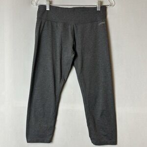 Calvin Klein Performance Pants Womens Medium Gray Legging Capri Quick Dry Ruched